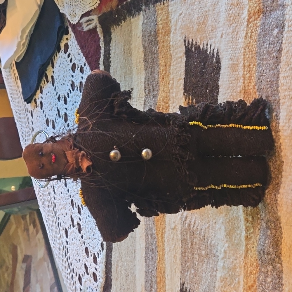 Vintage, very old handmade indian doll